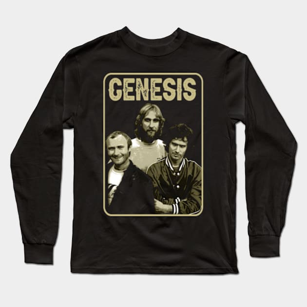 The Musical Box Moda Genesis Band Tees, Unlock a Pandora's Box of Progressive Rock Style Long Sleeve T-Shirt by Zombie green